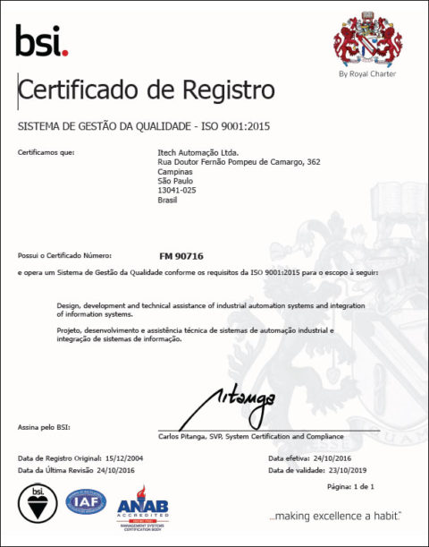 Techplus recebe a certificação da ISO 9001:2015